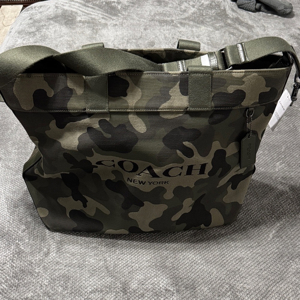Coach Men's Green Camouflage Duffel Bag